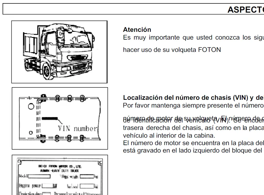 Auman Dump Truck (6X4) Operation Manual