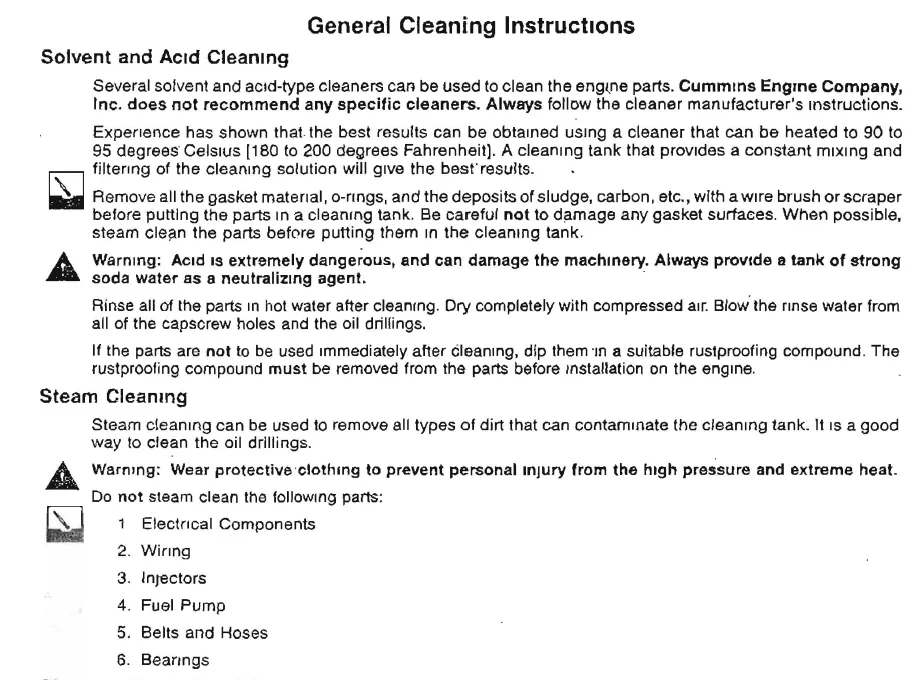 Cummins B Series Engine Operation Manual