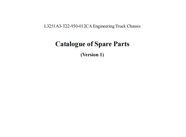 Dongfeng DFL3251A3 Truck Parts Catalog -1
