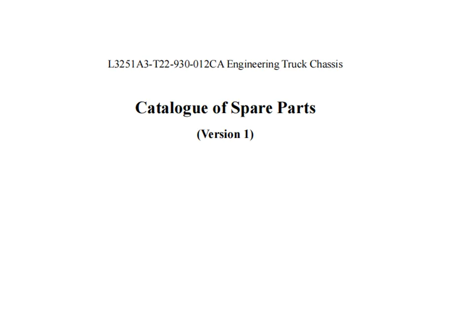 Dongfeng DFL3251A3 Truck Parts Catalog -1