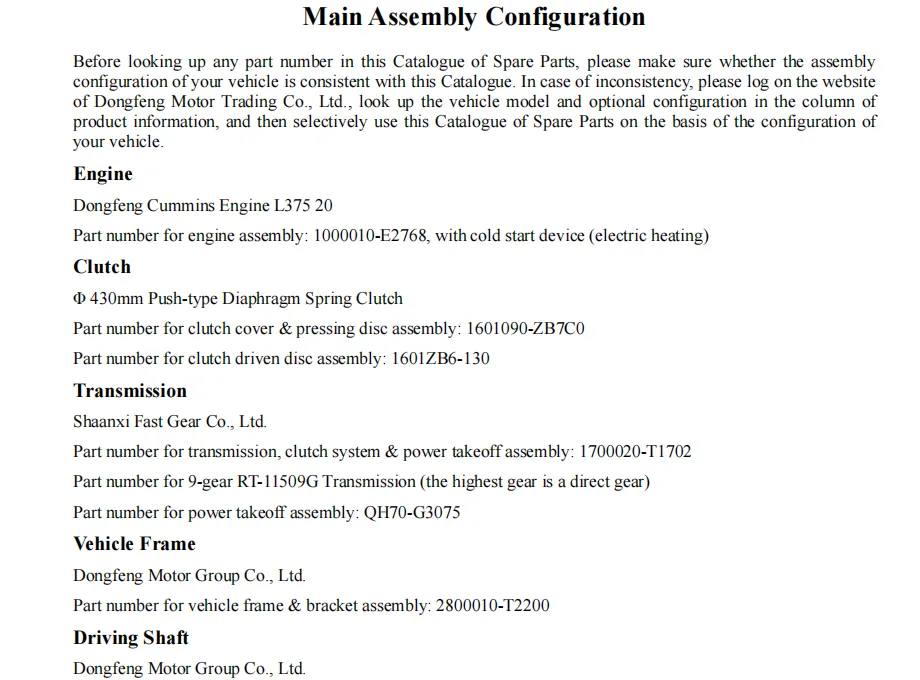 Dongfeng DFL3251A3 Truck Parts Catalog -6
