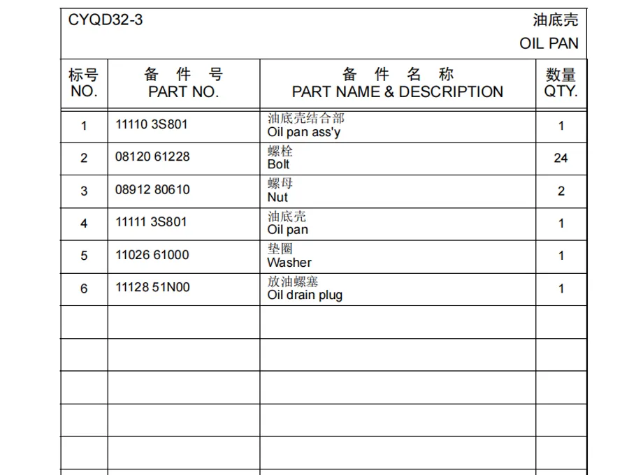 Dongfeng EQ1030T47D Truck Parts Catalog -6