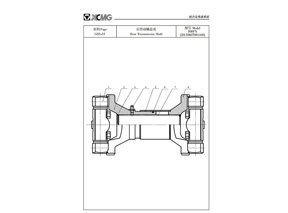 XCMG LW500FN Wheel Loader Parts Manual PDF
