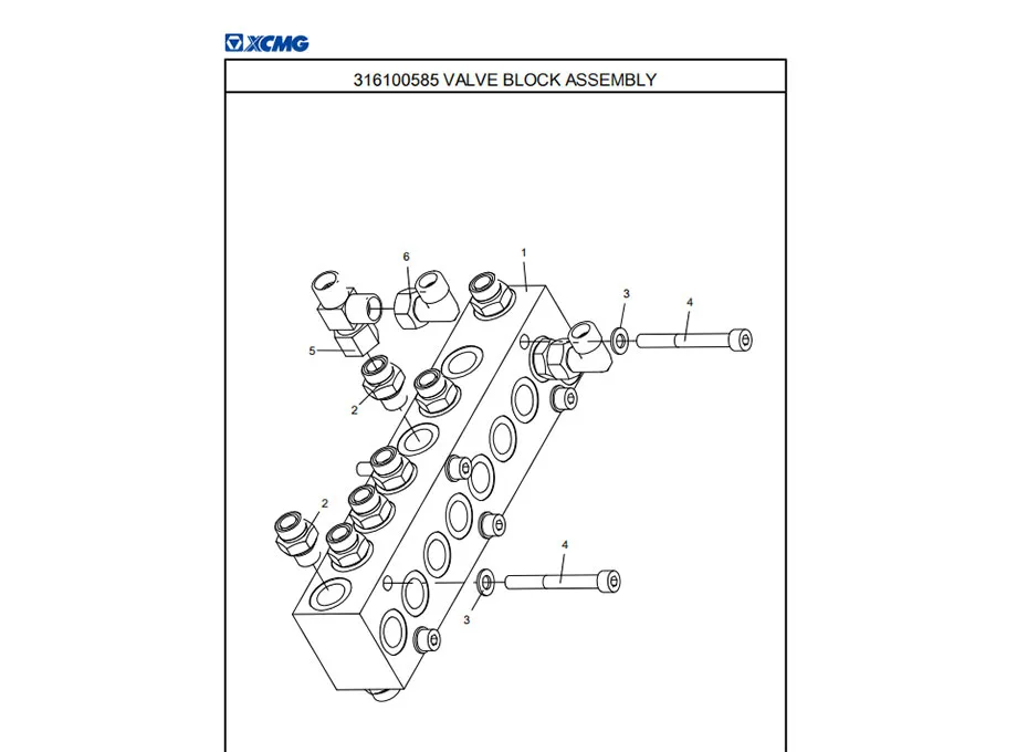 XCMG XE800D Hydraulic Excavator Spare Parts Catalogue
