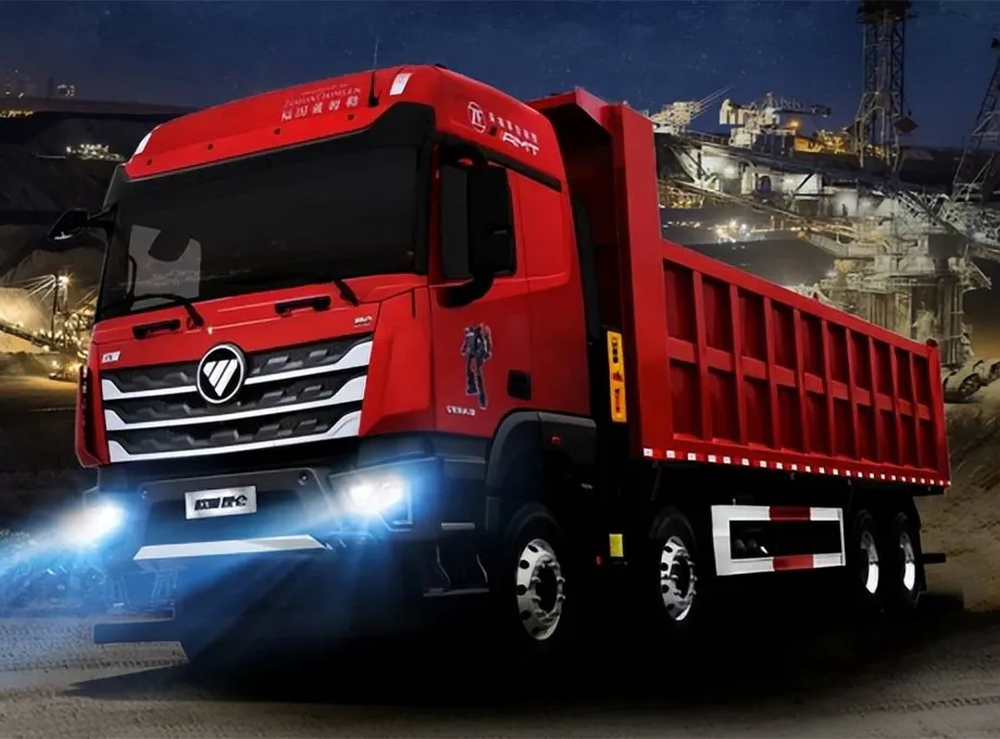 Auman Kunlun Red Dump Truck