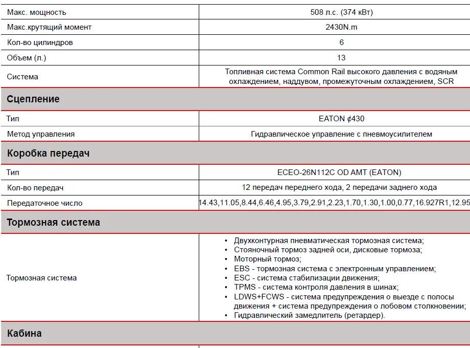 Dongfeng GX Седельный тягач Проспект